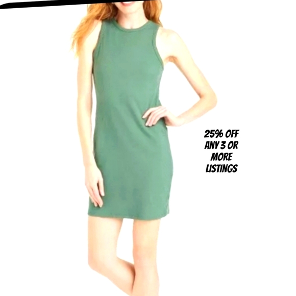 Ribbed Size XXL Tank Sheath Slip On Bohemian Cocktail Peasant Prairie Boho Dress - Picture 1 of 15